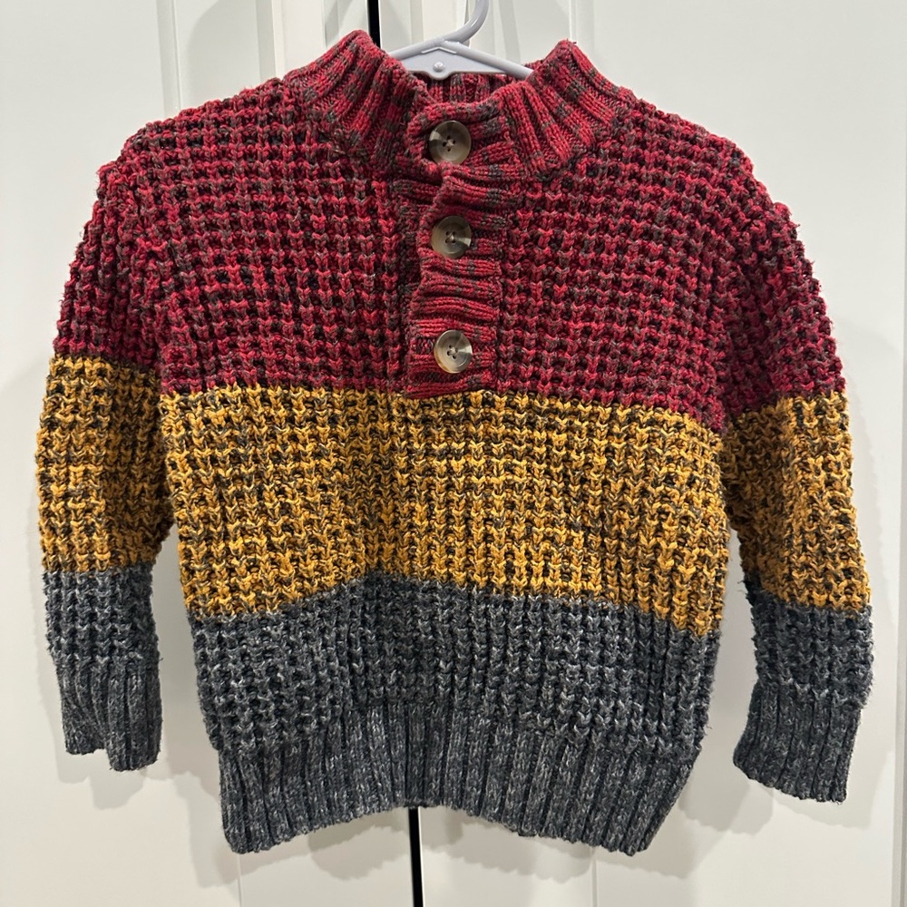 Cat & Jack Multicolor Knit Sweater with Buttons-sz 2T
